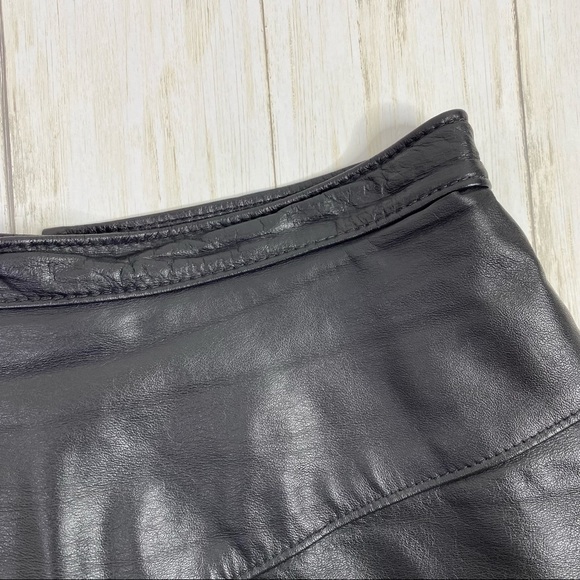 Vintage Steer Brand Black Leather Mini Skirt - Picture 3 of 6